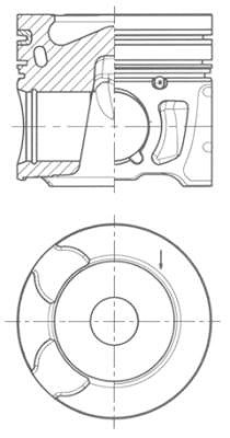 Kolbenschmidt Kolben [Hersteller-Nr. 41703600] für Citroën, Fiat, Land Rover, Peugeot von KOLBENSCHMIDT