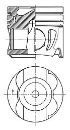 Kolbenschmidt Kolben [Hersteller-Nr. 41716600] für Jeep, Mercedes-Benz von KOLBENSCHMIDT