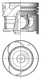 Kolbenschmidt Kolben [Hersteller-Nr. 41813620] für Renault von KOLBENSCHMIDT