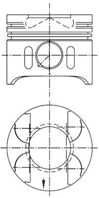 Kolbenschmidt Kolben [Hersteller-Nr. 41882610] für Mercedes-Benz von KOLBENSCHMIDT