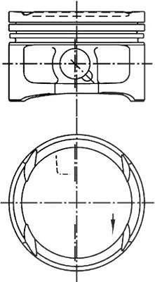 Kolbenschmidt Kolben [Hersteller-Nr. 99563601] für Seat, VW von KOLBENSCHMIDT