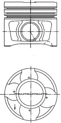 Kolbenschmidt Kolben [Hersteller-Nr. 40356610] für Audi, Mitsubishi, Seat, Skoda, VW von KOLBENSCHMIDT