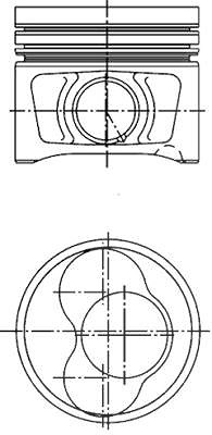 Kolbenschmidt Kolben [Hersteller-Nr. 40408610] für Audi, Seat, Skoda, VW von KOLBENSCHMIDT