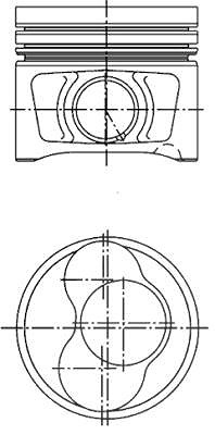 Kolbenschmidt Kolben [Hersteller-Nr. 40409600] für Audi, Seat, Skoda, VW von KOLBENSCHMIDT