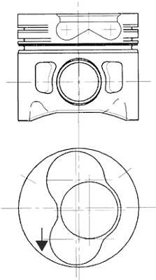 Kolbenschmidt Kolben [Hersteller-Nr. 94428700] für Seat, Skoda, Audi, VW, Ford von KOLBENSCHMIDT