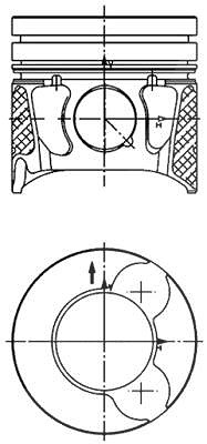 Kolbenschmidt Kolben [Hersteller-Nr. 99700600] für Citroën, Fiat, Ford, Lancia, Peugeot, Suzuki, Volvo von KOLBENSCHMIDT