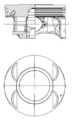 Kolbenschmidt Kolben [Hersteller-Nr. 40199600] für Chevrolet, Opel von KOLBENSCHMIDT