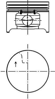 Kolbenschmidt Kolben [Hersteller-Nr. 40277600] für Dacia, Renault von KOLBENSCHMIDT