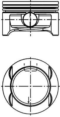 Kolbenschmidt Kolben [Hersteller-Nr. 40386620] für Opel von KOLBENSCHMIDT