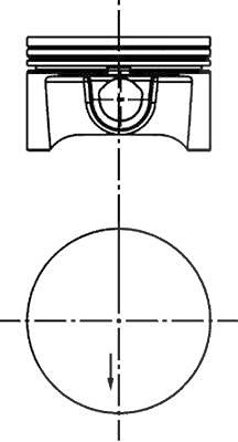 Kolbenschmidt Kolben [Hersteller-Nr. 40388600] für Opel von KOLBENSCHMIDT