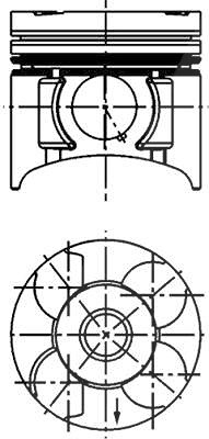 Kolbenschmidt Kolben [Hersteller-Nr. 40392620] für Opel von KOLBENSCHMIDT