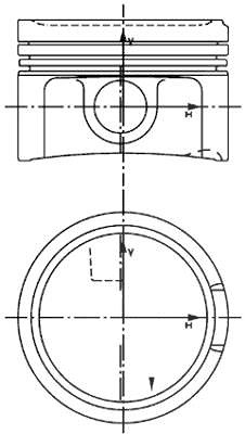 Kolbenschmidt Kolben [Hersteller-Nr. 40434600] für Audi, Seat, Skoda, VW von KOLBENSCHMIDT