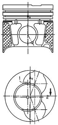 Kolbenschmidt Kolben [Hersteller-Nr. 40469600] für Citroën, Ford, Mazda, Peugeot von KOLBENSCHMIDT