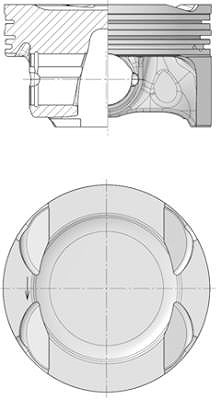 Kolbenschmidt Kolben [Hersteller-Nr. 40631600] für BMW von KOLBENSCHMIDT