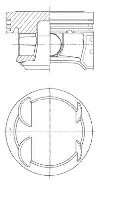 Kolbenschmidt Kolben [Hersteller-Nr. 41006600] für Opel von KOLBENSCHMIDT