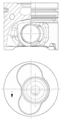 Kolbenschmidt Kolben [Hersteller-Nr. 41091600] für VW von KOLBENSCHMIDT