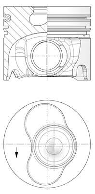 Kolbenschmidt Kolben [Hersteller-Nr. 41093600] für VW von KOLBENSCHMIDT