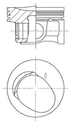 Kolbenschmidt Kolben [Hersteller-Nr. 41257610] für Audi, Seat, Skoda, VW von KOLBENSCHMIDT