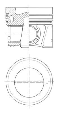 Kolbenschmidt Kolben [Hersteller-Nr. 41270610] für Audi, Seat, Skoda, VW von KOLBENSCHMIDT