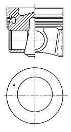 Kolbenschmidt Kolben [Hersteller-Nr. 41271610] für Audi, Seat, Skoda, VW von KOLBENSCHMIDT