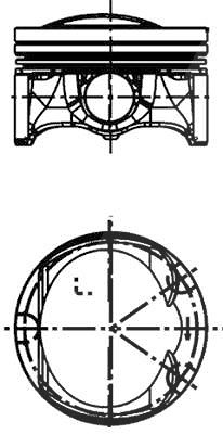 Kolbenschmidt Kolben [Hersteller-Nr. 41477600] für Audi von KOLBENSCHMIDT