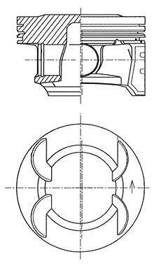 Kolbenschmidt Kolben [Hersteller-Nr. 41492620] für Chevrolet, Opel, Vauxhall von KOLBENSCHMIDT