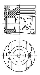 Kolbenschmidt Kolben [Hersteller-Nr. 41712600] für Jeep, Mercedes-Benz von KOLBENSCHMIDT