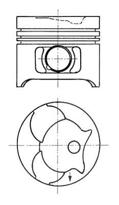 Kolbenschmidt Kolben [Hersteller-Nr. 91372610] für Mercedes-Benz, Puch, Ssangyong von KOLBENSCHMIDT