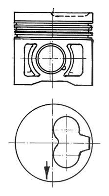 Kolbenschmidt Kolben [Hersteller-Nr. 91386600] für Audi, Seat, Skoda, VW von KOLBENSCHMIDT