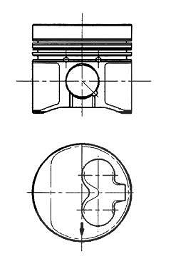 Kolbenschmidt Kolben [Hersteller-Nr. 91429600] für Audi, Seat, VW von KOLBENSCHMIDT