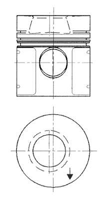 Kolbenschmidt Kolben [Hersteller-Nr. 91551610] für Mercedes-Benz von KOLBENSCHMIDT