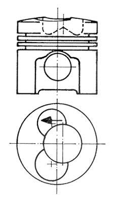 Kolbenschmidt Kolben [Hersteller-Nr. 93472600] von KOLBENSCHMIDT