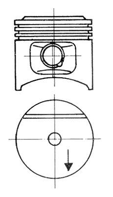 Kolbenschmidt Kolben [Hersteller-Nr. 93677610] für Mercedes-Benz von KOLBENSCHMIDT