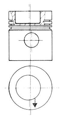 Kolbenschmidt Kolben [Hersteller-Nr. 93831606] für Mercedes-Benz von KOLBENSCHMIDT