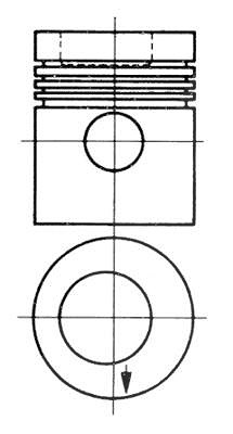 Kolbenschmidt Kolben [Hersteller-Nr. 93882630] für Mercedes-Benz von KOLBENSCHMIDT