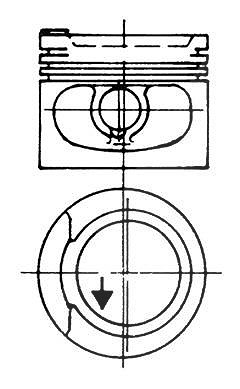 Kolbenschmidt Kolben [Hersteller-Nr. 93928600] für Audi, VW, Seat von KOLBENSCHMIDT