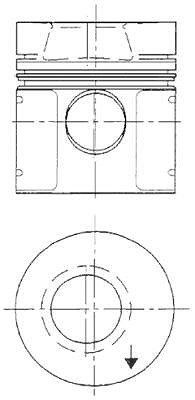 Kolbenschmidt Kolben [Hersteller-Nr. 93951610] für Mercedes-Benz von KOLBENSCHMIDT