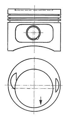 Kolbenschmidt Kolben [Hersteller-Nr. 93968600] für Mercedes-Benz, Puch von KOLBENSCHMIDT