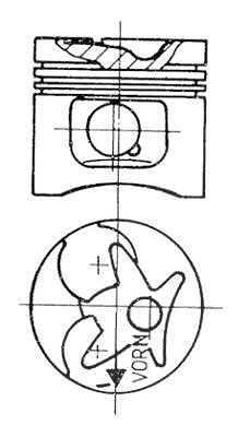 Kolbenschmidt Kolben [Hersteller-Nr. 94330600] für Mercedes-Benz, Puch von KOLBENSCHMIDT