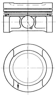 Kolbenschmidt Kolben [Hersteller-Nr. 94503700] für Audi, Seat, Skoda, VW von KOLBENSCHMIDT