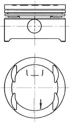 Kolbenschmidt Kolben [Hersteller-Nr. 94637600] für Opel von KOLBENSCHMIDT