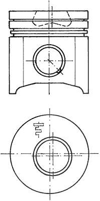 Kolbenschmidt Kolben [Hersteller-Nr. 94701600] für Fiat, Iveco, Opel, Renault, Renault Trucks, Santana, Vauxhall von KOLBENSCHMIDT