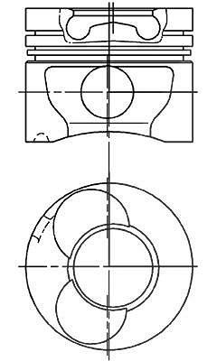 Kolbenschmidt Kolben [Hersteller-Nr. 94823700] für Mercedes-Benz, Puch von KOLBENSCHMIDT