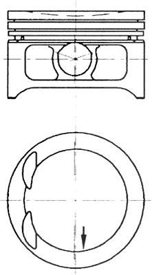 Kolbenschmidt Kolben [Hersteller-Nr. 97332620] für Opel von KOLBENSCHMIDT