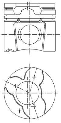 Kolbenschmidt Kolben [Hersteller-Nr. 97412700] für VW von KOLBENSCHMIDT