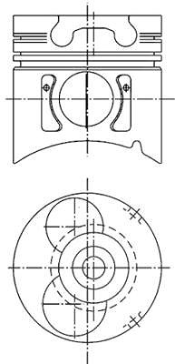 Kolbenschmidt Kolben [Hersteller-Nr. 99371600] für Nissan von KOLBENSCHMIDT