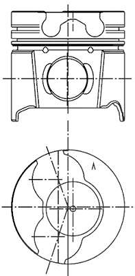 Kolbenschmidt Kolben [Hersteller-Nr. 99561600] für Opel, Nissan, Renault von KOLBENSCHMIDT