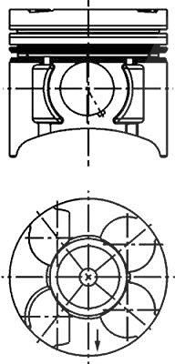 Kolbenschmidt Kolben [Hersteller-Nr. 40391600] für Honda, Opel von KOLBENSCHMIDT