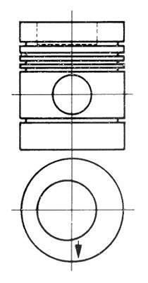 Kolbenschmidt Kolben [Hersteller-Nr. 90274830] für Mercedes-Benz von KOLBENSCHMIDT