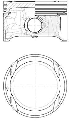 Kolbenschmidt Kolben [Hersteller-Nr. 40839600] für Seat, Skoda, VW von KOLBENSCHMIDT